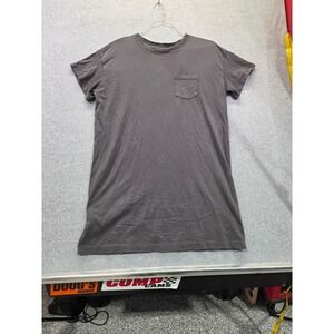 Old Navy Womens Large Gray Cotton Short Sleeve Pocket T-Shirt Dress Casual Mini